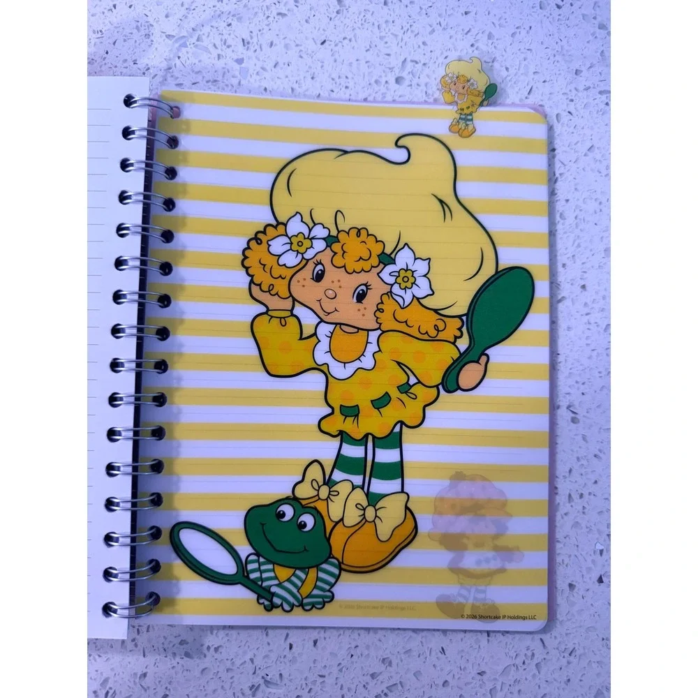 Strawberry Shortcake Spiral Journal 96 Sheets 4 Gel Pens Character Tabs Pink